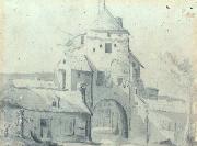 Luttekepoort vanuit de stad gezien. Techniek, afmetingen en verblijfplaats onbekend, Gerard ter Borch the Younger